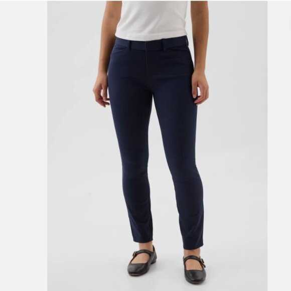 Gap Signature Skinny Stretch Ankle Pants Size 10 Navy Blue RT$60 Minimalist - Picture 2 of 8